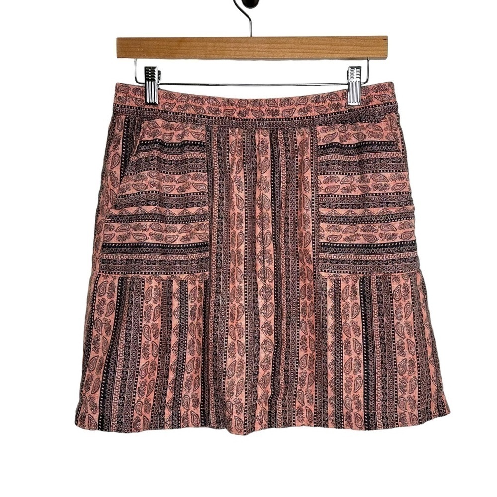 Garnet Hill Pink and Black Mini Skirt